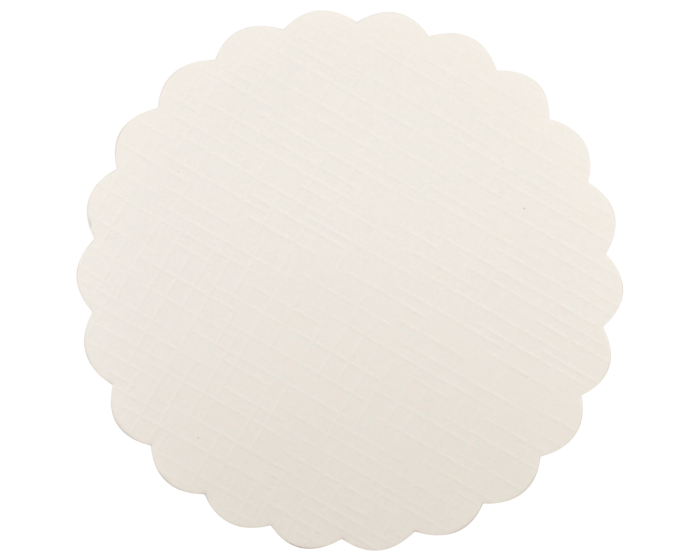 White Case of 1000 4-Inch Diameter Hoffmaster 876075 Cellulose Coaster