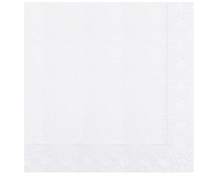 8.5 in x 8.5 in Regal Embossed White Dinner Napkins 1200 ct.