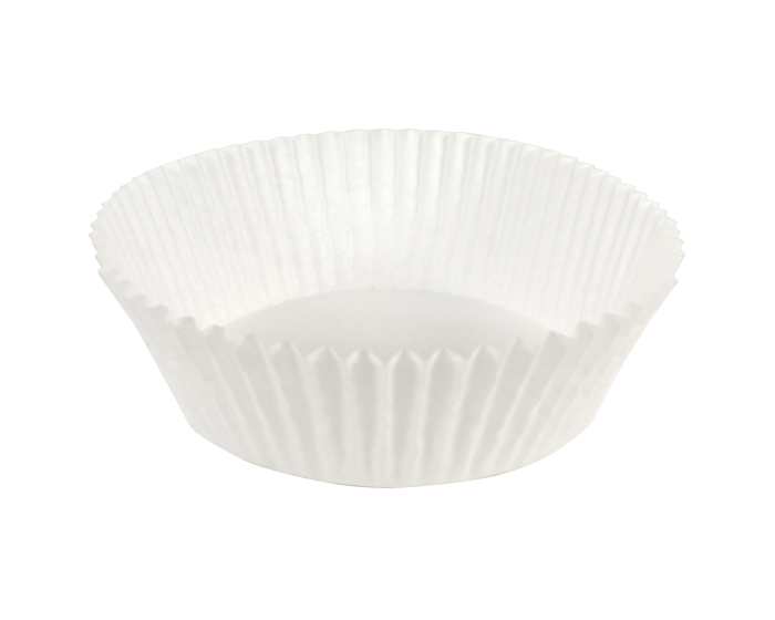 6.5 in White Fluted Baking Cups 5000 ct.