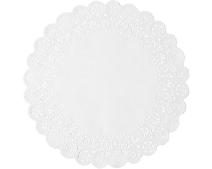 20 Embossed French Lace Paper Doilies, 4-8 Inches White Paper Doilies -   Israel