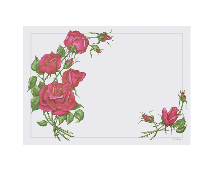 Quickmat plastica Placemat A3-Fiore rosa oro ART eleganti fiori #24122 