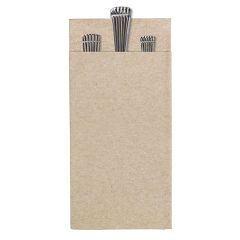 7.75 in x 4.25 in Linen-Like Natural Sand Quickset Dinner Napkins 300 ct.