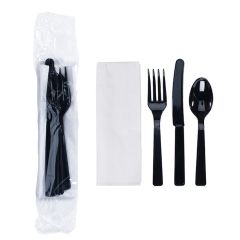 6 in x 2 in Economy Cutlery Kit 250 ct.