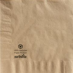 8.5 in x 8.5 in Earth Wise Kraft Dinner Napkins 1200 ct.