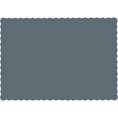 10 in x 14 in Scalloped Slate Paper Placemats 1000 ct.