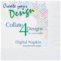 Collated Recycled White Beverage Napkins