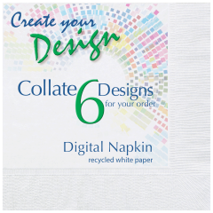 Collated Recycled White Beverage Napkins