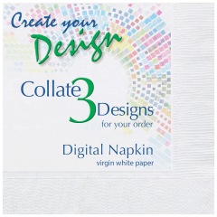 Collated Bright White Beverage Napkins