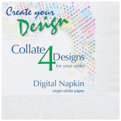 Collated Bright White Beverage Napkins