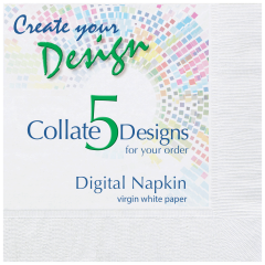 Collated Bright White Beverage Napkins