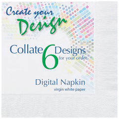 Collated Bright White Beverage Napkins
