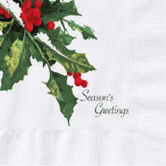 5 in Seasonal Printed Beverage Napkins 1000 ct.