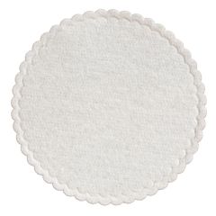 3.25 in Linen-Like Scalloped White Coasters With Wax Backing 1000 ct.