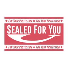1.75 in x 3 in "Sealed For You" Tamper Evident Stickers 500 ct.