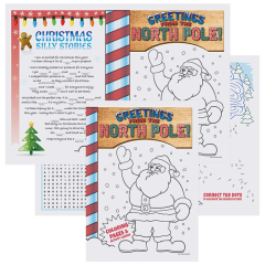 10 in x 14 in Kids' Christmas Activity Booklet Placemats 2000 ct.
