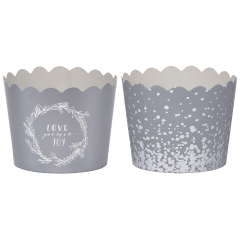 Silver Metallic Holiday Set Simply Baked® Cups