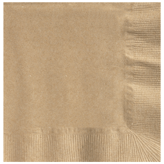 5 in Coin Embossed Kraft Beverage Napkins 1000 ct.