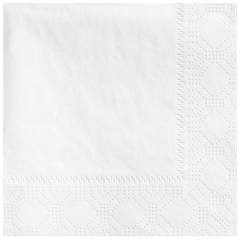 4.75 in 3 Ply Regal Embossed White Beverage Napkins 2400 ct.