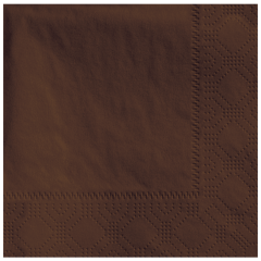 4.75 in x 4.75 in Regal Embossed Chocolate Brown Beverage Napkins 1000 ct.