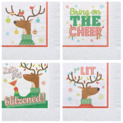 Reindeer Games Beverage Napkins