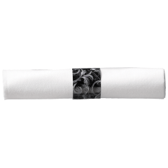 8 in x 8.5 in Pre-rolled Linen-Like CaterWrap White Napkins with Clear Cutlery 100 ct.