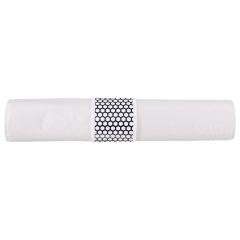 8.5 in x 4.25 in Pre-rolled CaterWrap White Napkins with Black Cutlery 100 ct.