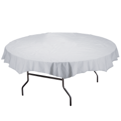 82 in White Octy-Round Paper Tablecloths 25 ct.