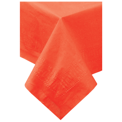 54 in x 54 in Orange Paper Tablecloths 50 ct.