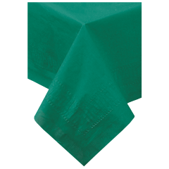 54 in x 108 in Hunter Green Paper Tablecloths 25 ct.
