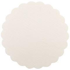 4 in Scalloped White Budgetboard Coasters 1000 ct.