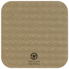 3.25 in Linen-Like Scalloped White Coasters With Wax Backing 1000 ct.