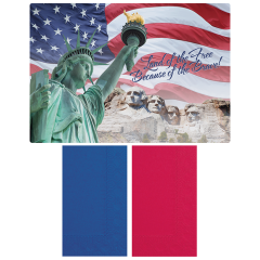 Patriotic Paper Placemat and Napkin Combo Pack 500 ct.
