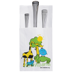 8.25 in x 4.25 in Coin Embossed Animals Quickset Dinner Napkins 800 ct.