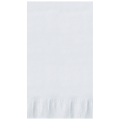 7.5 in x 4.25 in Earth Wise Coin Embossed White Dinner Napkins 1000 ct.