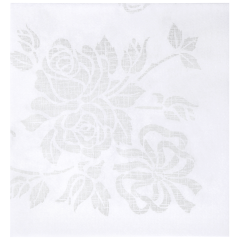 8.5 in Linen-Like Silver Floral Dinner Napkins 300 ct.