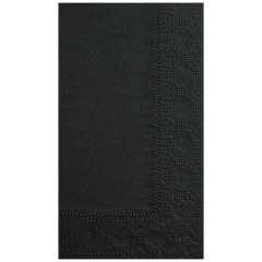 7.5 in x 4.25 in Regal Embossed Black Dinner Napkins 1000 ct.