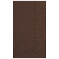7.5 in x 4.25 in Regal Embossed Chocolate Brown Dinner Napkins 1000 ct.