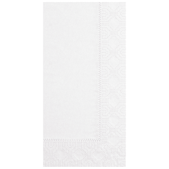 7.5 in x 4.25 in Regal Embossed White Dinner Napkins 3000 ct.