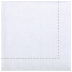 7.75 in x 7.75 in Bello Lino White Stitch Dinner Napkins 600 ct.