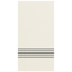 8 in x 4 in FashnPoint White and Black Stripe Dinner Napkins 800 ct.