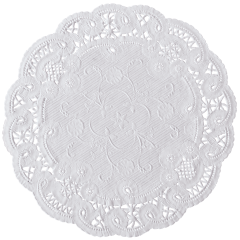 8 in White French Lace Doilies 1000 ct.