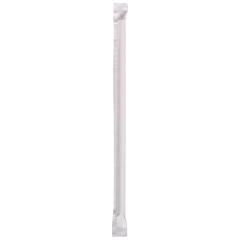 White Wrapped Compostable Paper Straw