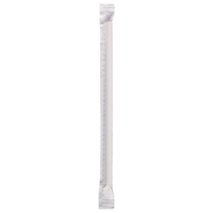 5-3/4" Wrapped White Compostable Paper Straw