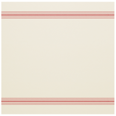 15.5 in x 15.5 in FashnPoint White and Red Stripe Dinner Napkins Flat Pack 750 ct.