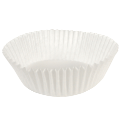 5.5 in x 3 in  White Fluted Baking Cups 10000 ct.