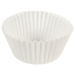 3 in White Fluted Baking Cups