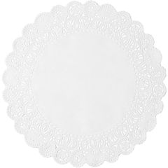 3.25 in Linen-Like Scalloped White Coasters With Wax Backing 1000 ct.