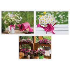 10 in x 14 in Pretty Pink Garden Multipack Paper Placemats 1000 ct.