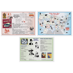 10 in x 14 in Multipack Variety Pack Activity Placemats 1000 ct.