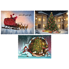 10 in x 14 in Winter Wonderland Multipack Paper Placemats 1000 ct.